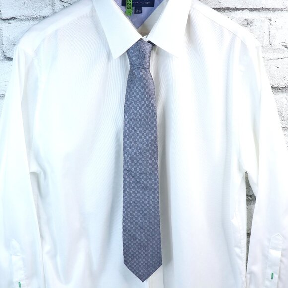 Michael Kors Men's Necktie Gray Plaid and Checks 58" Designer Tie NWT - Picture 2 of 9